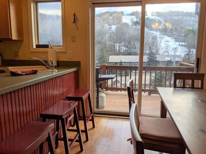 Kitchen with incredible views